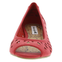 Choppy Peep Toe Flats